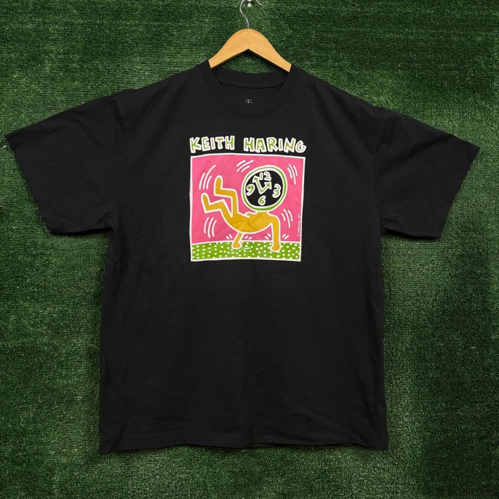 Keith Haring Clock Face Man N.Y.C. Fresh Festival T-shirt Size Large S