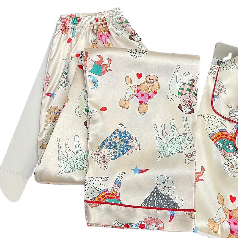 Cute Animal Pajamas for Women – Spring/Summer Cartoon Long Sleeve Loungewear