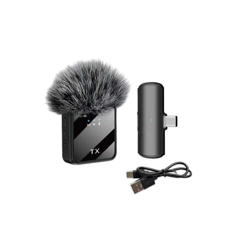 1 Ensemble Mini Microphone Sans Fil Pour Interviews Vlog Microphone Anti-Bruit À Clipser Pour Téléphone Android Caméras