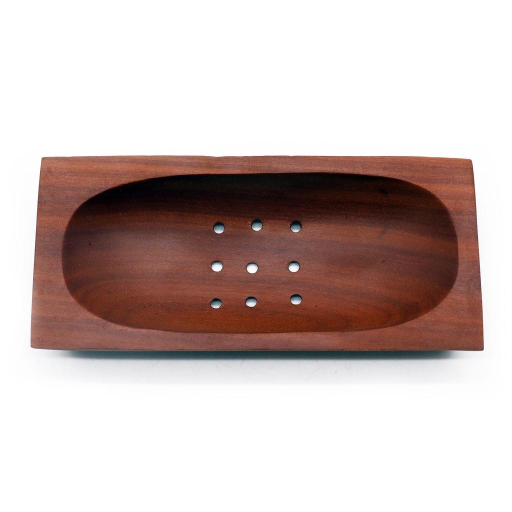 Soap Dish Rectangular Mahogany