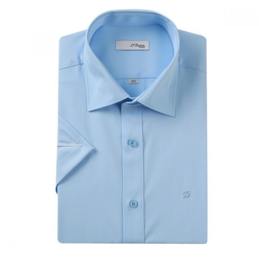 S.t. Dupont Men S Stretch Short Sleeve Slim Fit Shirt Se5mm21hS303Sbu SE5MM303BU/100