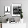 And White Pictures for Living Room Home Decor Modern New York London Paris City Wall Art Landscape Posters and Prints Black