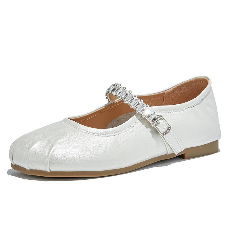 Nuove Mary Jane da Donna - Vera Pelle, Bocca Bassa, Antiscivolo, Taglie Grandi | Perfette per l'Autunno