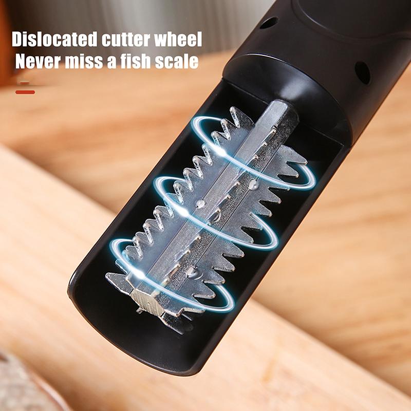 Rimuovi Squame Elettrico per Pesce Domestico Portatile Ricaricabile Completamente Automatico Lama in Acciaio Inossidabile Strumento per Squame di Pesce 1 Pezzo