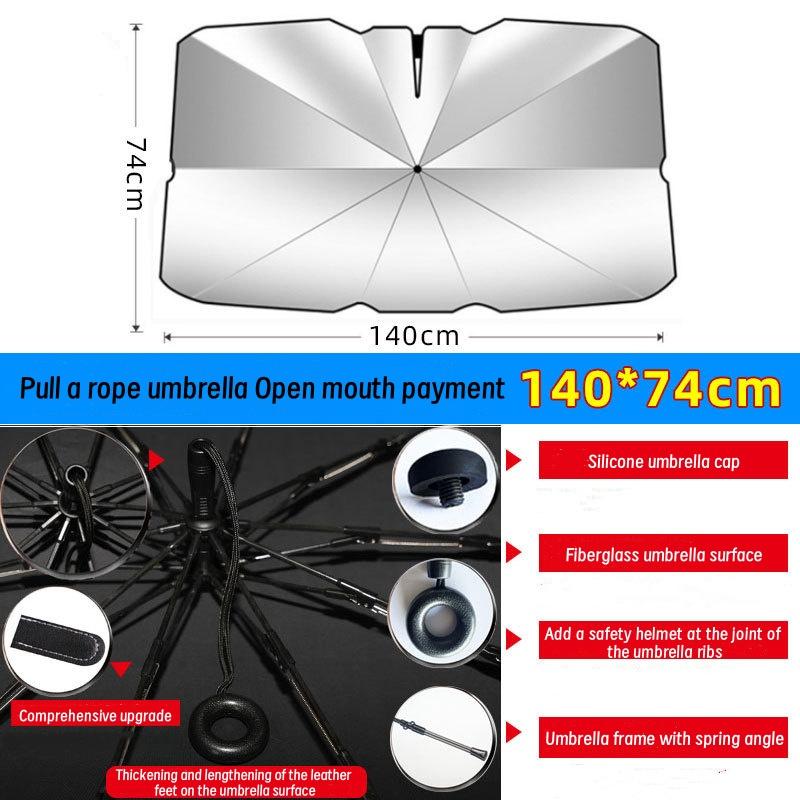 Upgraded Car Windshield with Drawstring Sunshade with Drawstring Sunshade, Foldable Car Sunshade with Six Sizes To Choose From