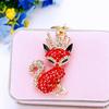 Cute Owl Crystal Rhinestones Crsytal Car Bag Keys Exquisite Pendant Cartoon Trendy Animal Key Chains Bag Charm