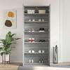 Shoe Cabinet with Shelf Gray 80 x 35.5 x 180 cm Engineered Wood