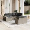 VidaXL Garden Lounge Set with Cushions 10 Pcs, Patio Sofas, Patio Furniture Set, Outdoor Furniture, Grey 3266242