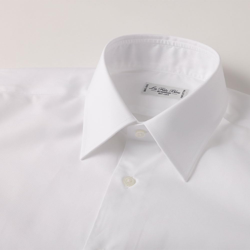 HITOYOSHI Easy Care Shirt Long Sleeve 10 Sizes Royal Hitoyoshi Dress Shirt Cotton LB-R1 [Regular/White Oxford/42-84] Men's 100%