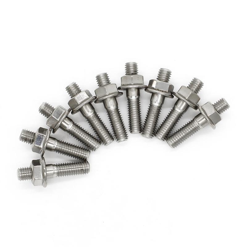 M8*40 Exhaust Manifold Stud For Honda Civic Acura Integra V3 B D Series Stainless Steel Stud Serrated Bolts Nut Screw