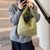Autumn and Winter New Lightweight Cotton Clothes Bag Women's Rhombus Casual Pleated Shoulder Bag Large-capacity Commuting Messenger Bag