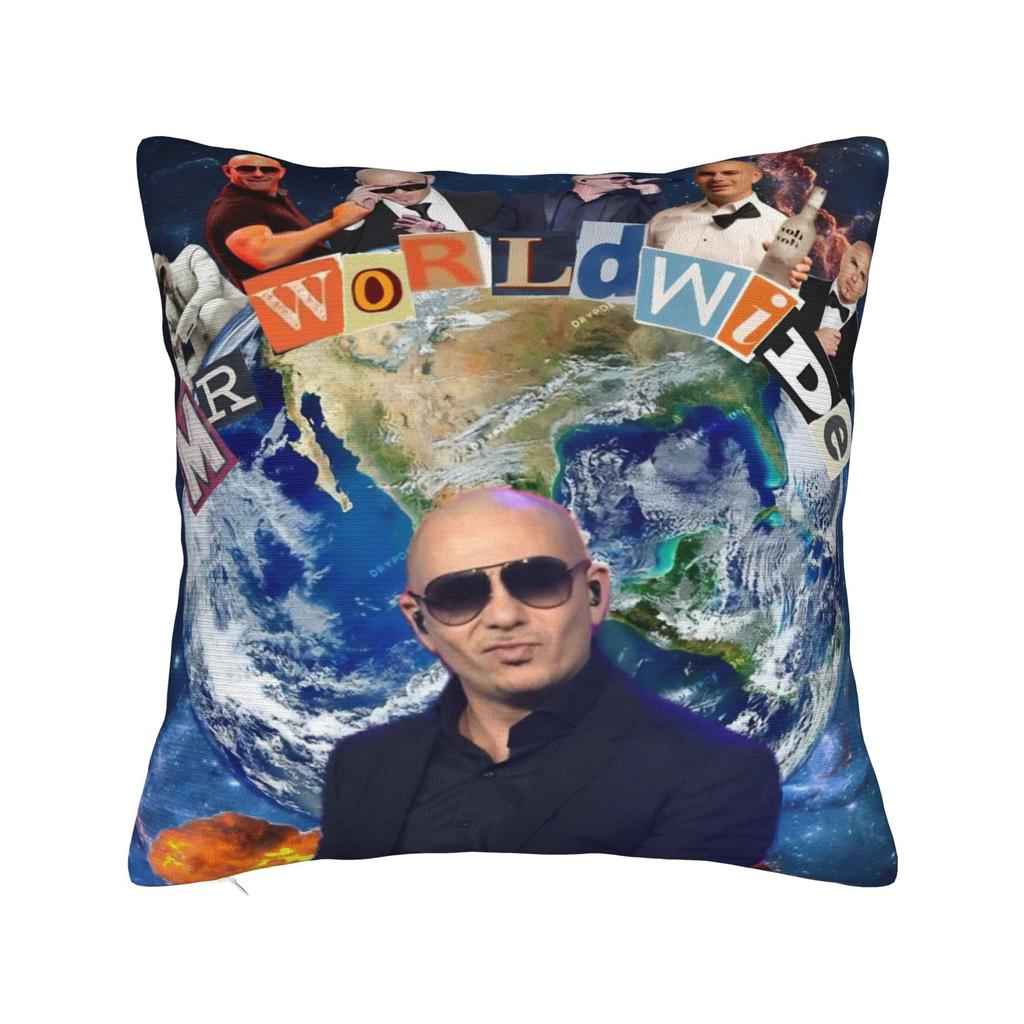Decorative Pillow Covers Pitbull Mr Worldwide Tour Merch Home Throw Pillow Case Cover Square MultiSize