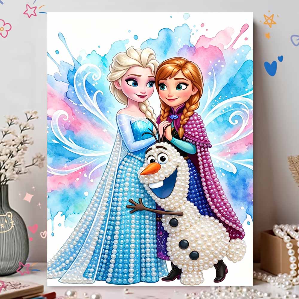 Disney Pearl Painting Frozen Princess Art Kit Adult Beginner Home Wall Decor Special Shape