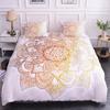Mandala Duvet Cover Set King Size Lotus Flower Blue Purple Pink Bedding Set Bohemian Mandala Style Soft Polyester Quilt Cover