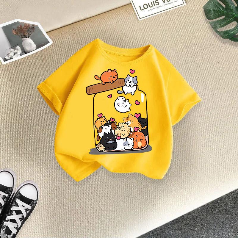 Children T-shirt 2-13Y Cute Cartoon Printed Kids 100% Cotton Clothes Tshirt Tops Tee Summer Kid T Shirt