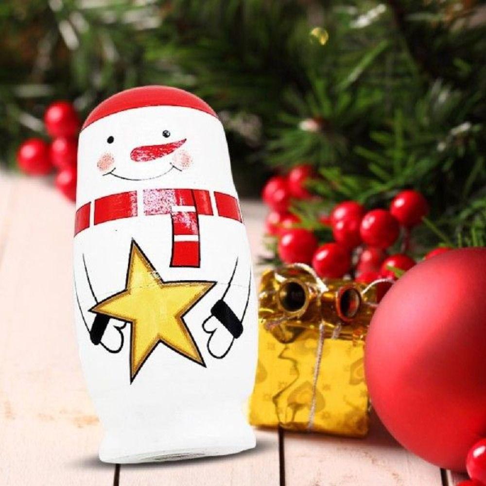 Japanese Girl Wooden Stacking Dolls Snowman Girls Russian Doll Owl Nesting Dolls  Xmas Gifts