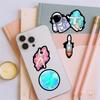 50PCS Cartoon Space Astronauts PVC Sticker Aesthetic Colored DIY Sticky Decoration Scrapbooking Hand Accounting Supplies