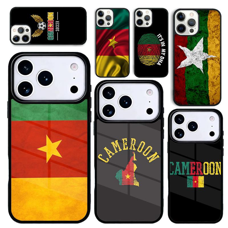 Capa Case for iPhone 17 Air 16 Pro Max 15 Plus 11 13 Mini 14 12 Back Phone Cover Republic of Cameroon Flag