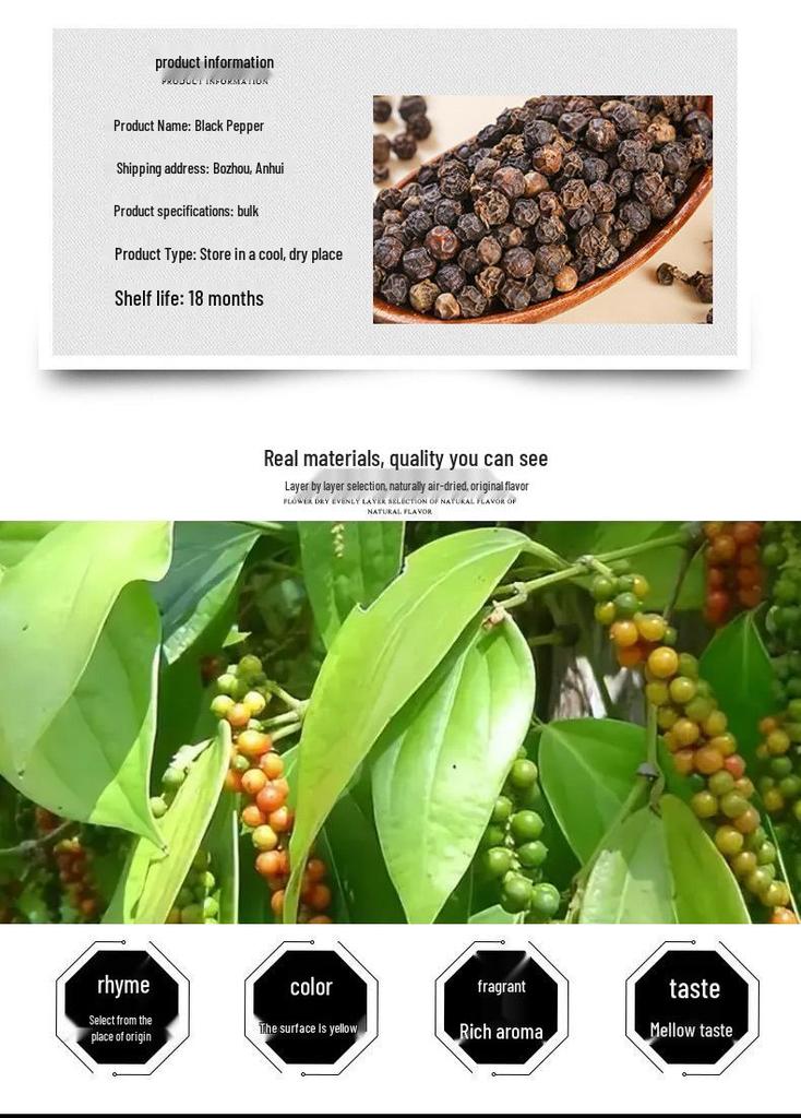 Fully Dried Black Pepper Granules - Seasoning Spice Box
