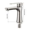 Modern Single Cold Water Faucet for Bathroom Sinks Food Grade Steel Cold Water Faucet Single Cold Tap Quick Installation