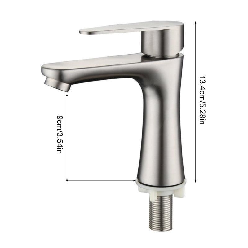 Modern Single Cold Water Faucet for Bathroom Sinks Food Grade Steel Cold Water Faucet Single Cold Tap Quick Installation