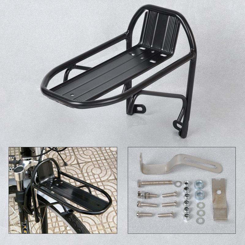 Bike Front Rack Bike Cargo Rack 10KG Load Capacity Luggage Carrier Aluminum Alloy Cargo Pannier Rack for Cycling Accessories