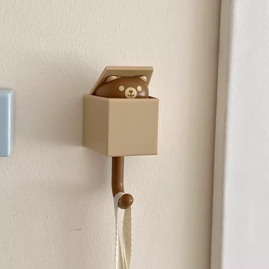 Hook Cartoon Cute Cat Powerful Traceless Creative Hook Hook Ins Wind High Value Bedroom Telescopic Hook