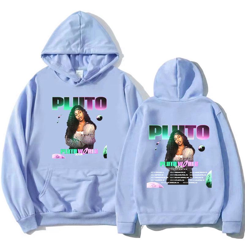 PLUTO WORLD Tour 2025 Hoodies Fashion Singer Graphic Printing Sweatshirts Long Sleeve Autumn Hooded Pullovers Streetwear Women