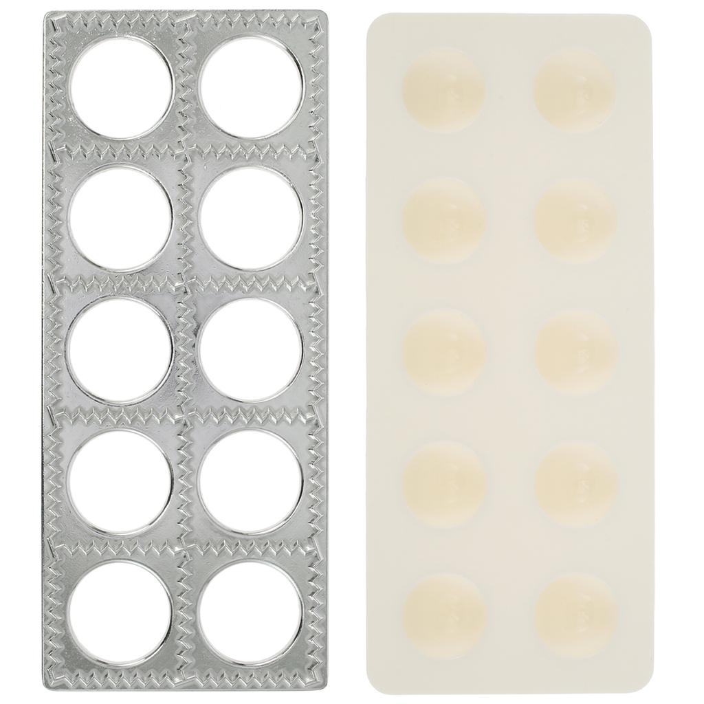 Ravioli Maker Press 10/12 Holes Ravioli Mold Tray Pelmeni Pasta Maker Kitchen Aid Pasta Press Cutter Tool Dumpling Mould Set