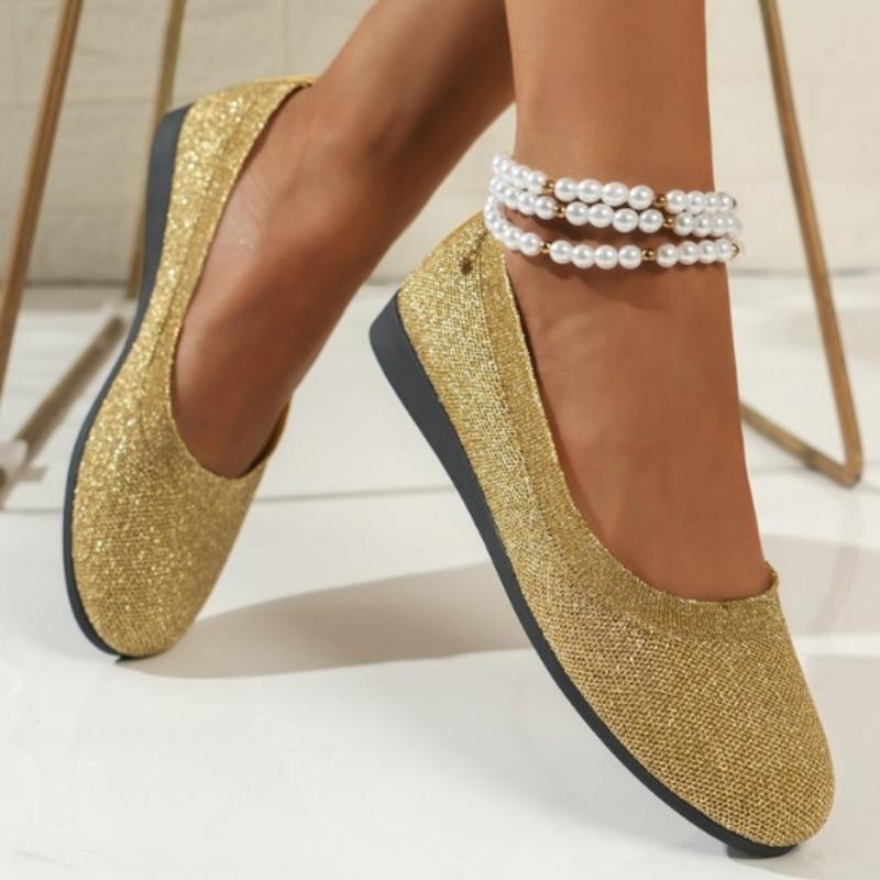 2024 New Fashion Versatile Solid Color Comfortable Slip-on Women's Shoes Flat Bottom Round Toe Breathable Zapatos De Mujer