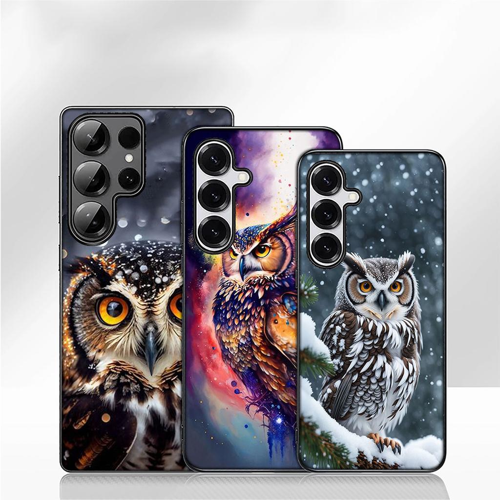 Owl Cartoon Phone Cover Case for Apple iPhone 16 15 14 Plus 13 12 Mini 17 Pro Max + 16E Air 16+ ProMax Casing