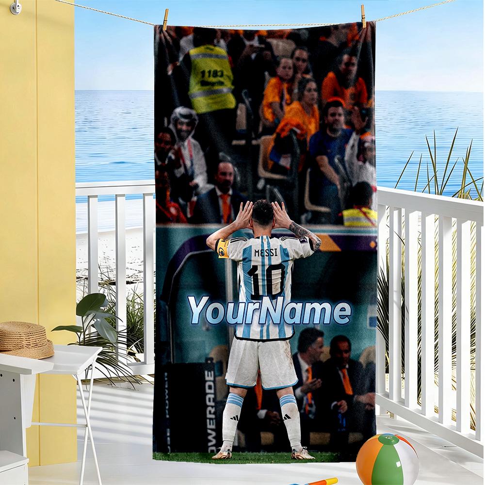 Messi Personalized Name Beach Towel High Absorbency & Quick-Dry Portable for SwimmingBeachCamping Travel Beach AccessoriesGym