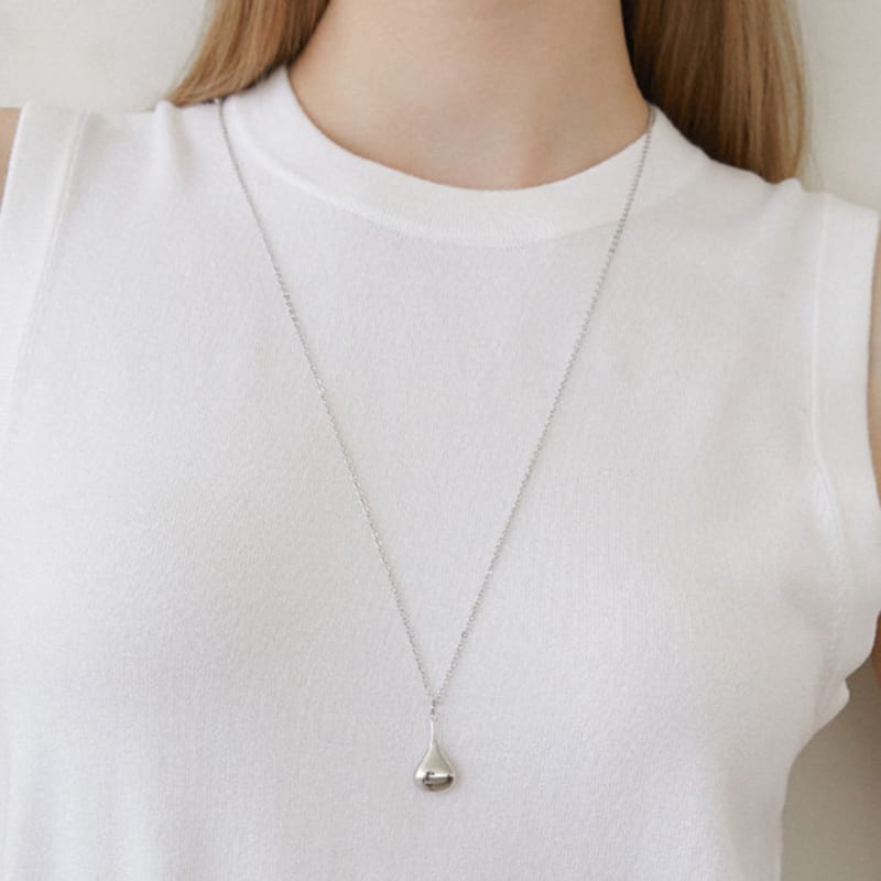 halden gourd?bottle pendant necklace (N039_silver)