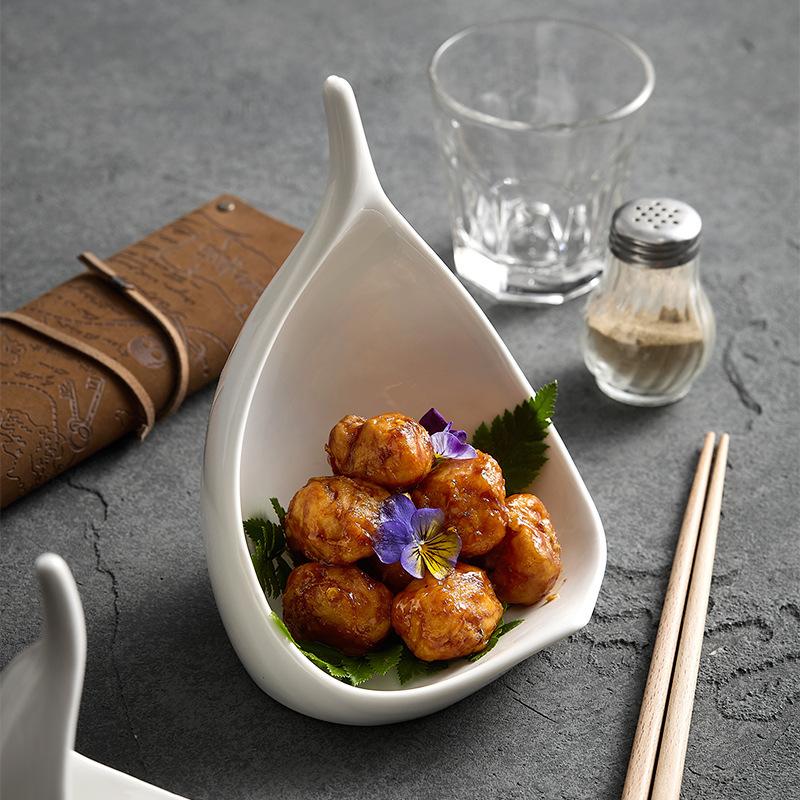 Style Chinese Dishes, Commercial Tableware, Exquisite and High end Chinese Style Zen White el Restaurant Creative Dishes