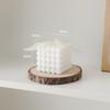 Rubik's Cube Aromatherapy Candle - Soy Wax White Geometric Ornament & Home Decor Candle