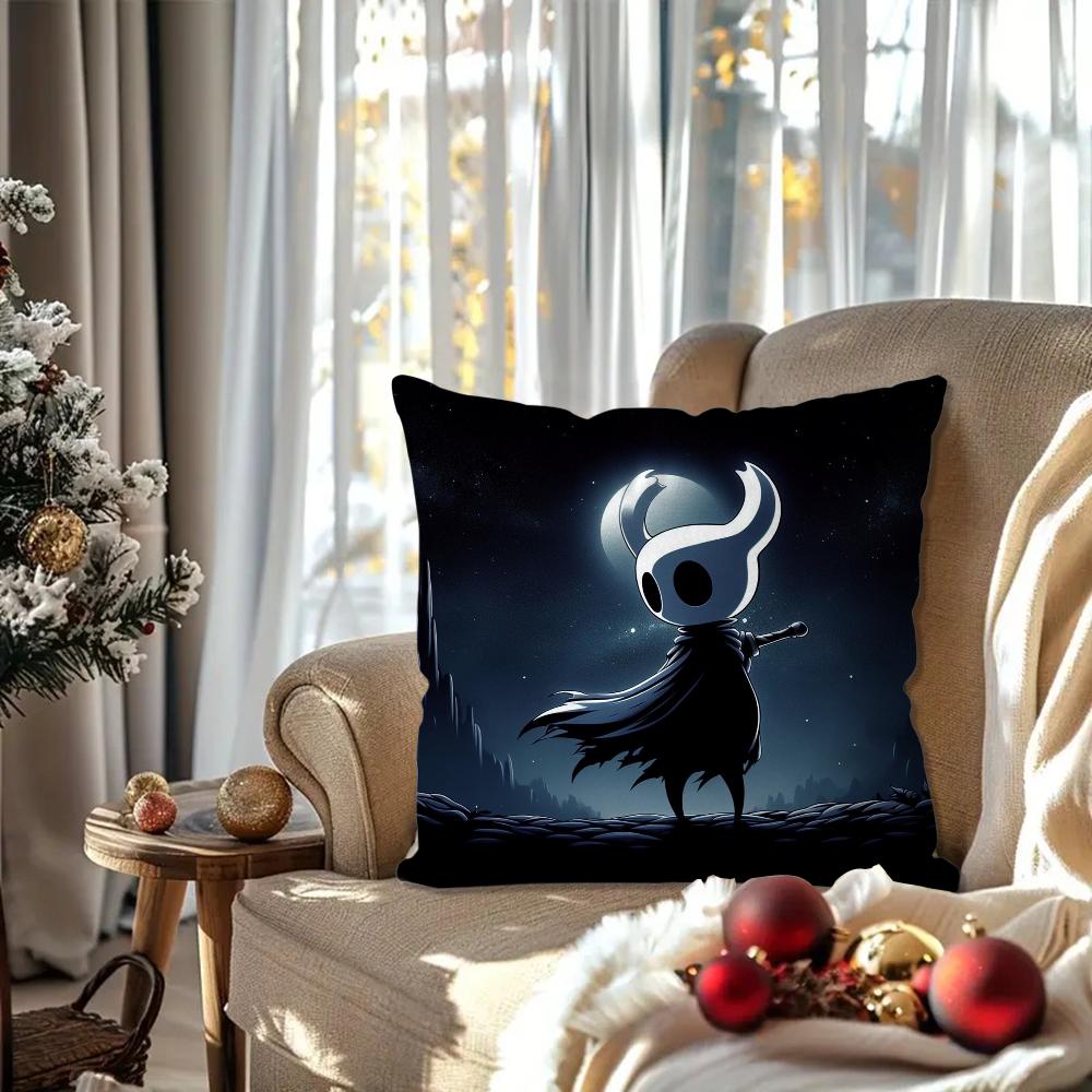 The H-Hollow K-Knight Adventure Game Pillow Case Square Pillow Bedroom Sofa Leisure ComfortCar Living Room Home Decoration 40X40