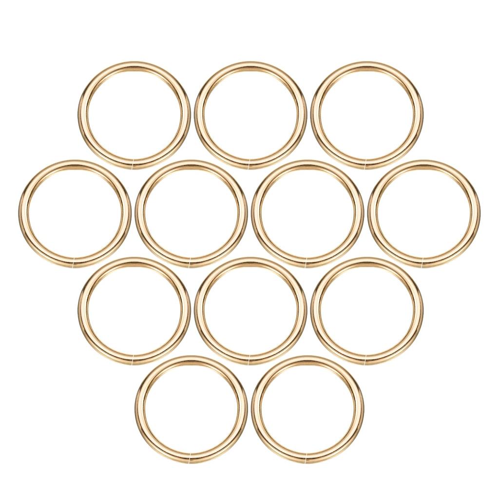 32pcs O Ring Buckles ID Thickness Zinc Alloy Opening O Ring Clasp Clips for Craft Key Ring Bag Strap Belt DIY Accessories Light Gold [uxcell]