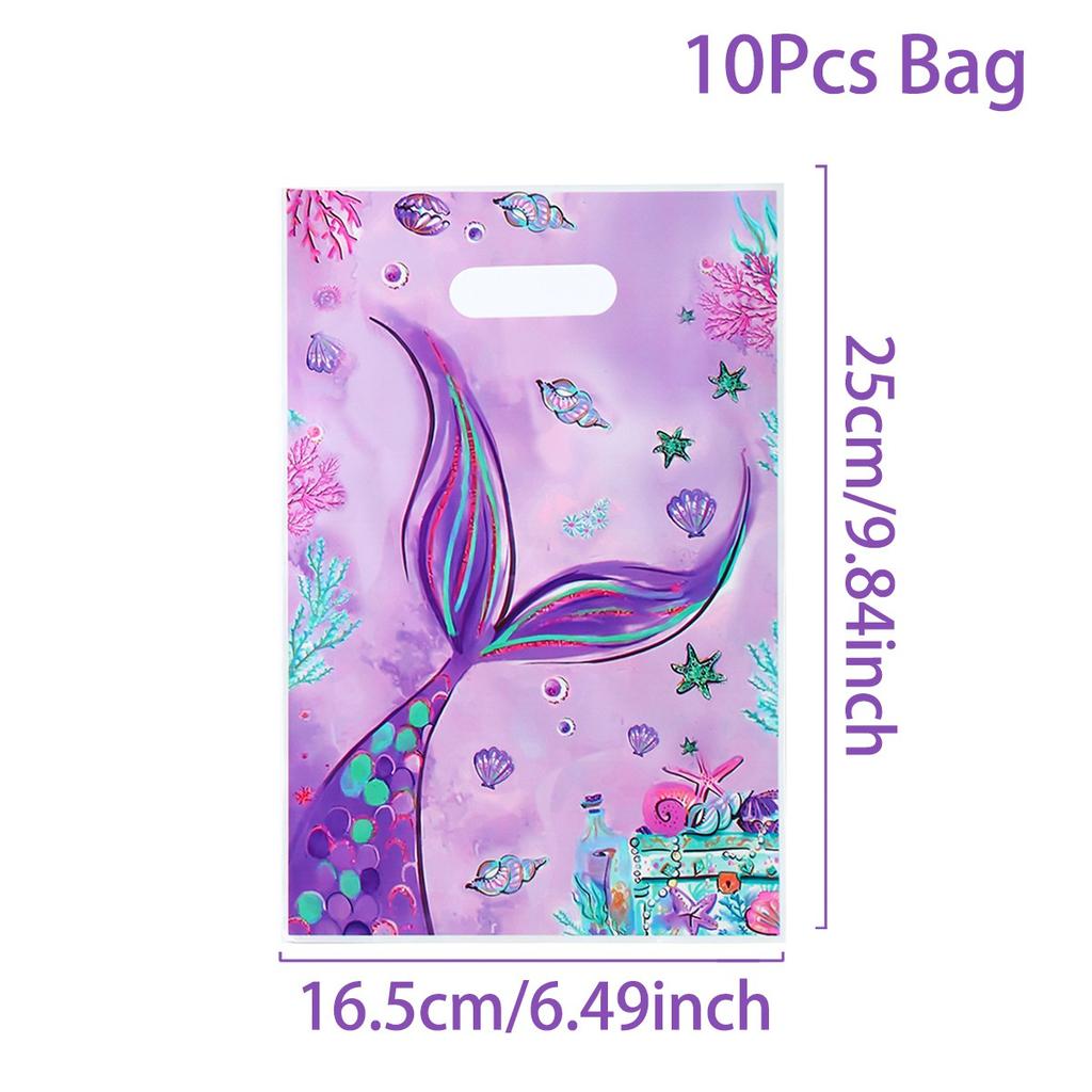 Zestaw naczyń jednorazowych Syrenka Talerze papierowe Kubki Mała Syrenka Dekoracje na przyjęcie urodzinowe Dziewczęce Baby Shower Artykuły imprezowe