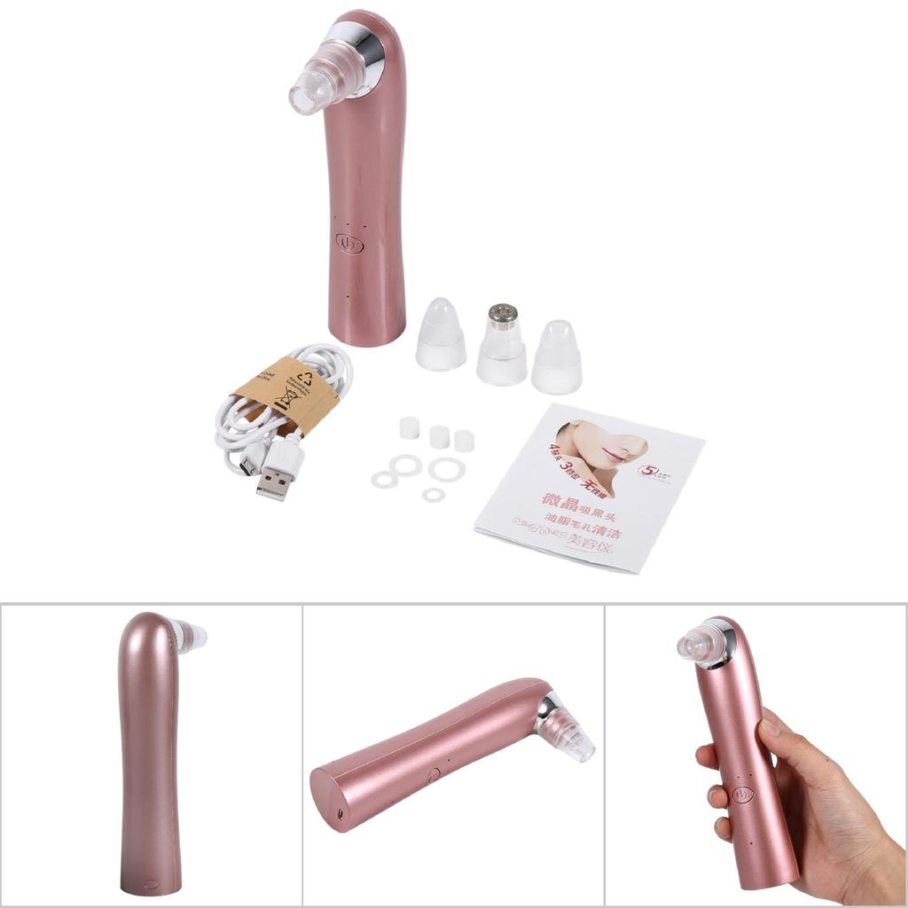 Electric Blackhead Suction Remover USB Charging Facial Pore Cleanser Skin Care Machine White