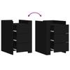 Nightstand Black 45x50x65 cm Particleboard