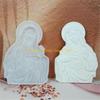 92MF Religious Immaculate Heart Mother Sculpture Silicones Mold For Catholic Wall Art And Decorative Epoxy Resins Craft Gift