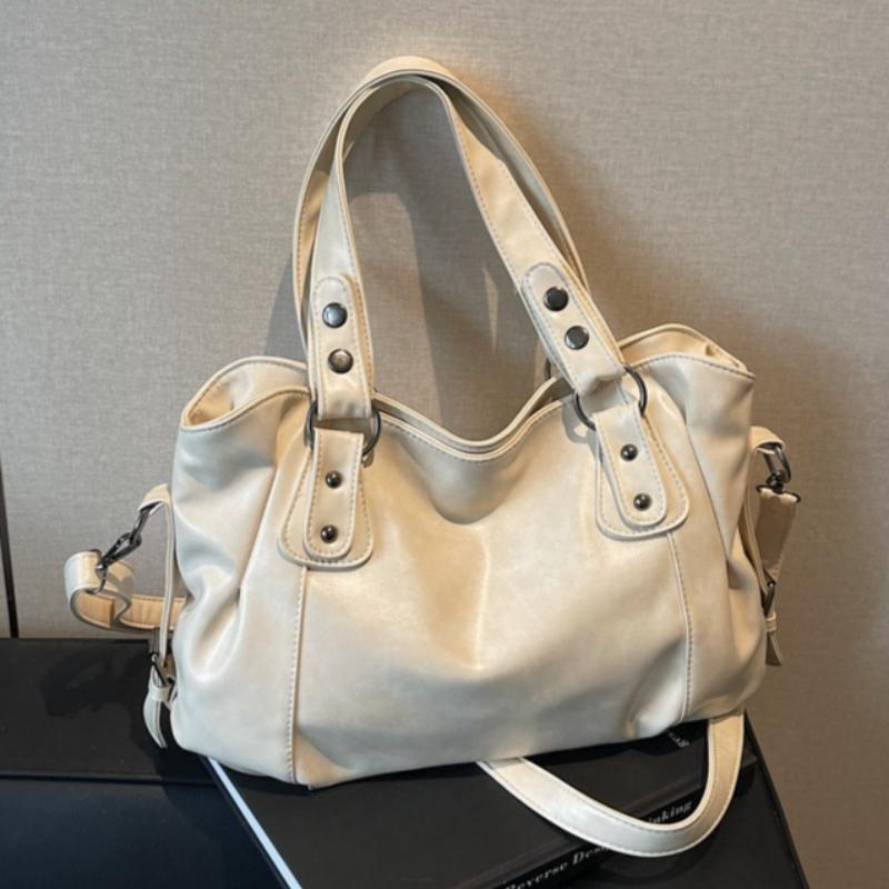 Fashionable Vintage Leather Handbag Large Capacity Shoulder Bag Fashion Shoulder Bag for Daily Commute Work Weekend Outings and Ladies' Holiday Gifts