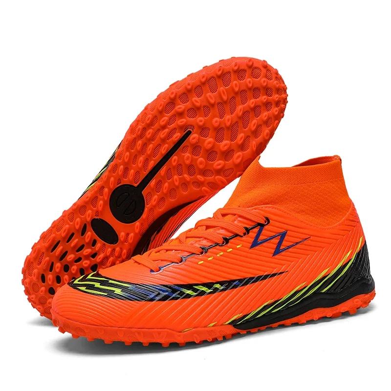 Men Original Soccer Shoes Football Shoes Society Outdoor Sports Sneaker Studded Training Top Quality Long Spikes Football Shoes