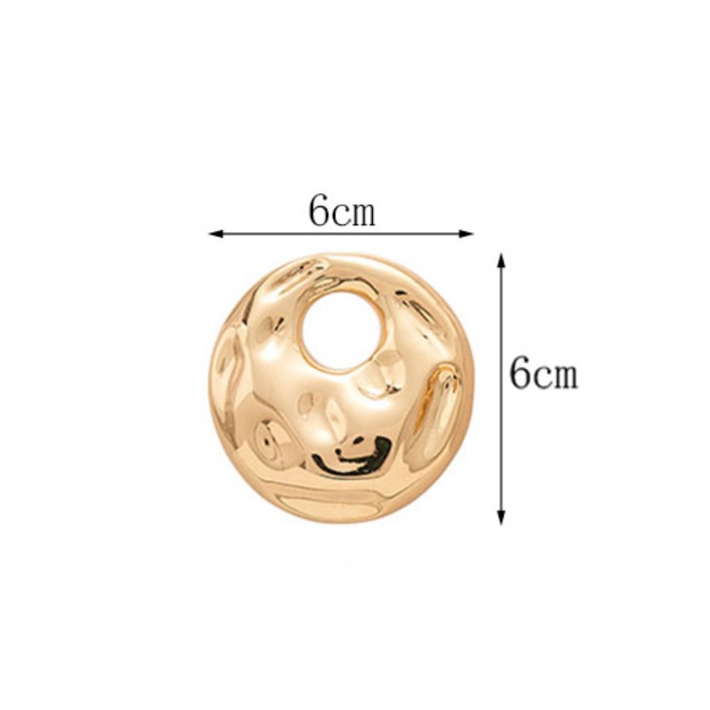 Round Water Ripple Pins Retro Hollow Out Brooch Trendy Irregular Geometric Brooch  Party