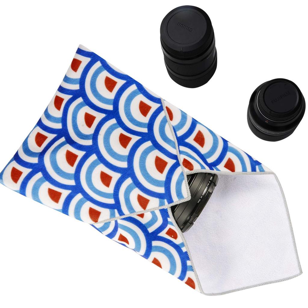 Yullmu Camera Wrap Wrapping Cloth Cleaning Cloth Camera Cloth Protection for 45cm x 45cm Blue Wave Camera/Kit Lens/Tablet/Mouse/Switch/iPad etc.