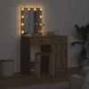 Makeup Table with Door 2 pcs Brown 50 x 41 x 135 cm Particleboard