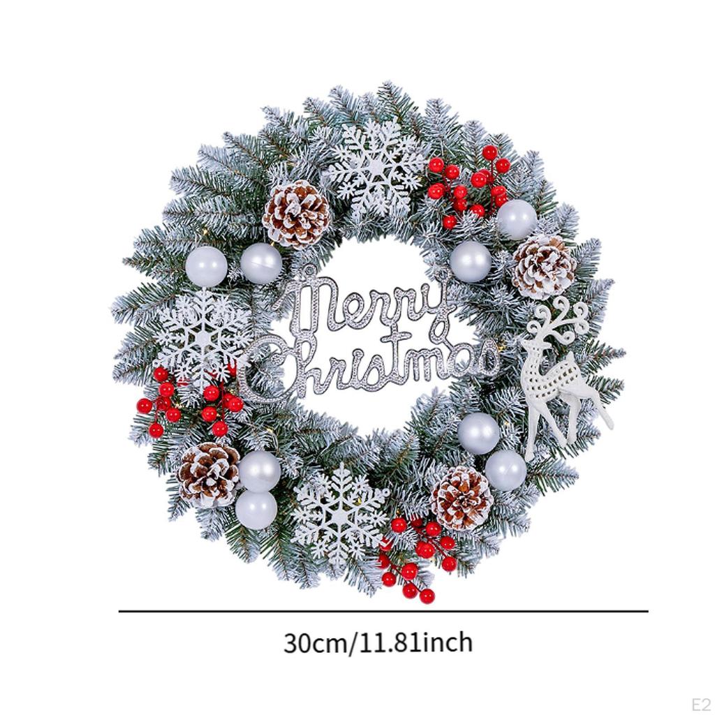 Artificial Christmas Wreath Festive Door Hanging Xmas for Year