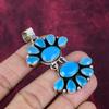 Blue Chalcedony Handmade Gemstone Pendant, 925 Solid Sterling Silver Pendant Antique Jewelry, For Engagement Gift