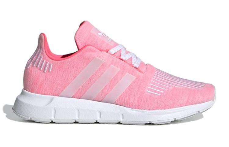 Adidas Originals Swift Run J Breathable Low top Kids' Running Shoes Pink White Teenagers EF5951