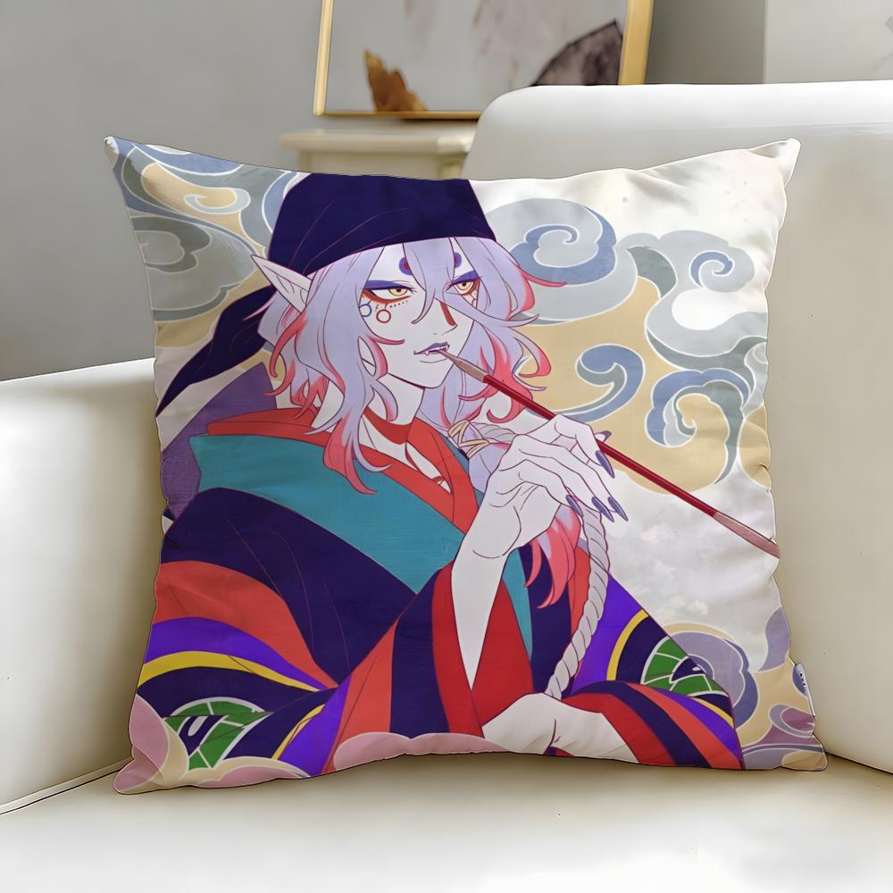 classic anime Mononoke Cushion Cover Soft & Easy-Wash Pillow Case – Versatile for Couch, Bed, Travel and Office